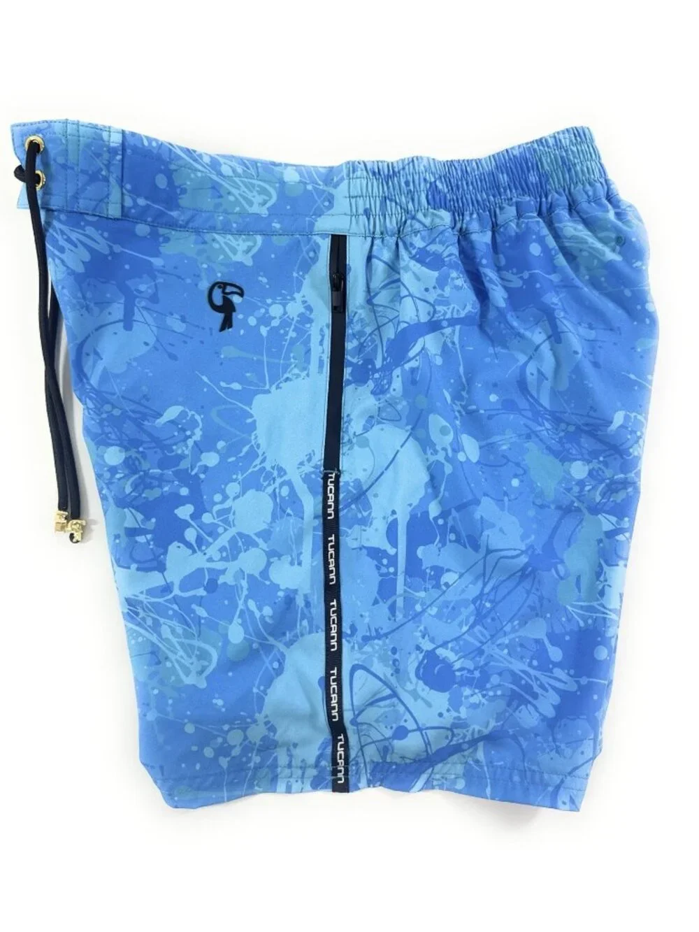 Tucann Mens Splatter Swim Shorts Size Medium Lined 5